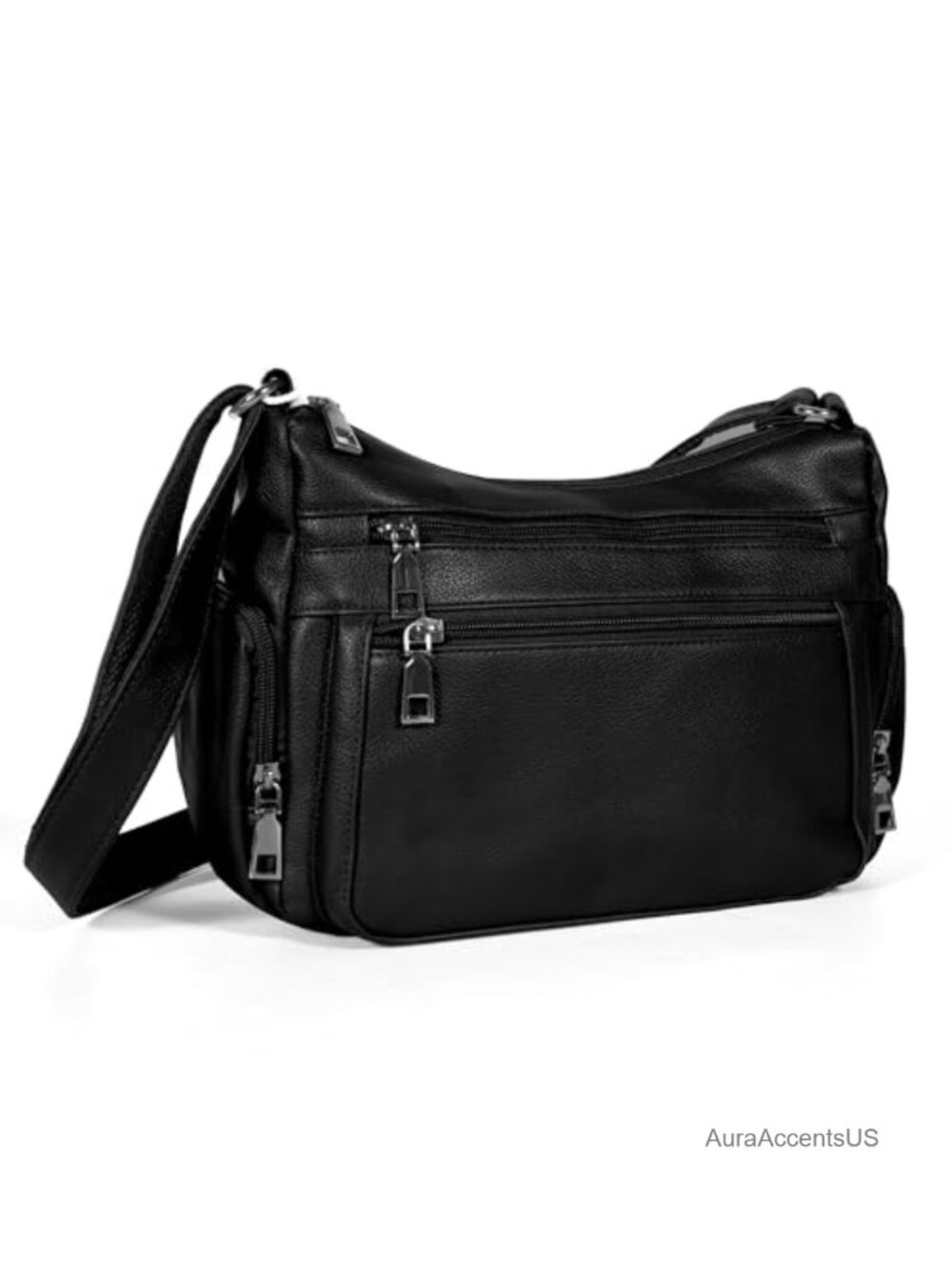 Women's PU Leather Crossbody Handbag Lightweight Waterproof Shoulder Bag